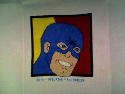 Cross stitch square for Charlie C's quilt