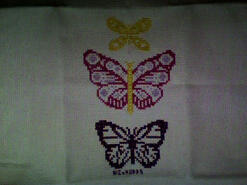 Cross stitch square for Amber J's quilt