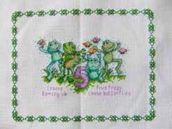 Cross stitch square for Aiden D's quilt