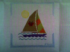 Cross stitch square for Matilda J's quilt