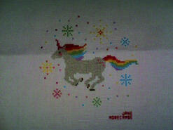 Cross stitch square for Alice-Mai's quilt