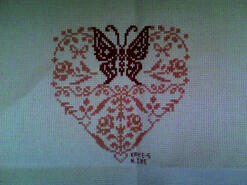 Cross stitch square for Isabella Grace H's quilt