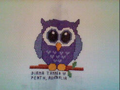 Cross stitch square for Hannah W's quilt