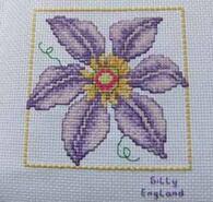 Cross stitch square for Melody D's quilt