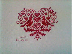 Cross stitch square for Isabella Grace H's quilt