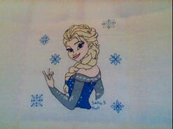 Cross stitch square for Charlotte M's quilt