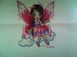 Cross stitch square for Evie-Rose's quilt