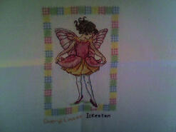 Cross stitch square for Evie-Rose's quilt