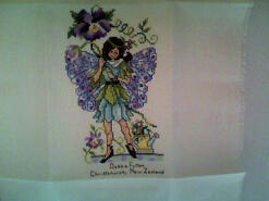 Cross stitch square for Evie-Rose's quilt