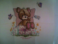 Cross stitch square for Evie-Rose's quilt