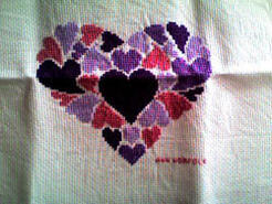 Cross stitch square for Layla M's quilt