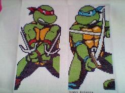 Cross stitch square for Oliver J's quilt