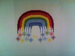 Cross stitch square for Melanie M's quilt