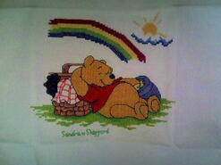 Cross stitch square for Melanie M's quilt