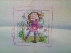 Cross stitch square for Evelyn K's quilt