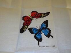 Cross stitch square for Kia M's quilt