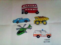 Cross stitch square for Lennie E's quilt
