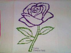 Cross stitch square for V's quilt