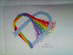 Cross stitch square for Margo-Quinn's quilt