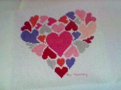 Cross stitch square for Dolly T's quilt