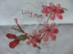 Cross stitch square for Lilly Mae S's quilt