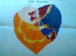 Cross stitch square for Charlotte R's quilt