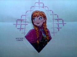 Cross stitch square for Charlotte R's quilt