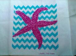 Cross stitch square for Dolly T's quilt