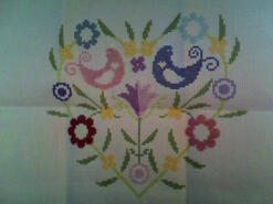 Cross stitch square for Emma L's quilt