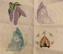 Cross stitch square for Faith L's quilt