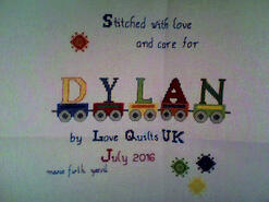 Cross stitch square for Dylan F's quilt