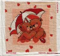 Cross stitch square for Gabriella's quilt