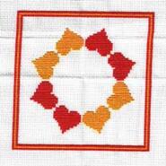 Cross stitch square for Gabriella's quilt