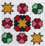Cross stitch square for Gabriella's quilt