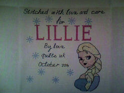 Cross stitch square for Lillie A's quilt