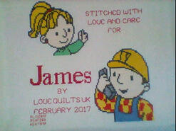 Cross stitch square for James K's quilt