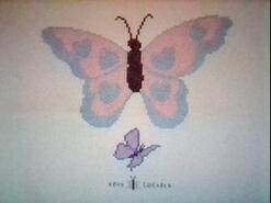 Cross stitch square for Violet G's quilt