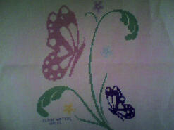 Cross stitch square for Violet G's quilt
