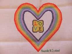 Cross stitch square for Louise G's quilt