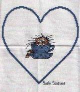 Cross stitch square for Louise G's quilt