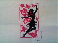 Cross stitch square for Kaiya-Louise's quilt