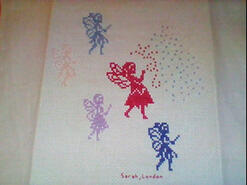 Cross stitch square for Kaiya-Louise's quilt