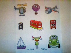 Cross stitch square for Benjamin M's quilt
