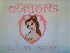 Cross stitch square for Charlotte M's quilt
