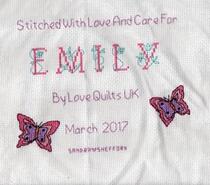 Cross stitch square for Emily H's quilt