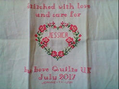 Cross stitch square for Jessica G's quilt