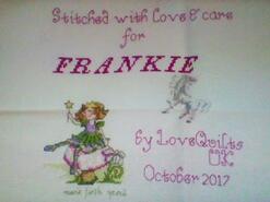 Cross stitch square for Frankie L's quilt