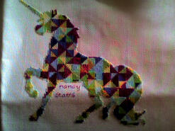 Cross stitch square for Frankie L's quilt