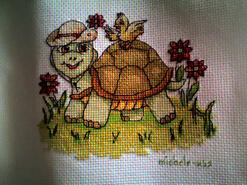 Cross stitch square for Aurelia S's quilt