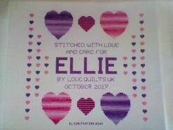 Cross stitch square for Ellie C's quilt